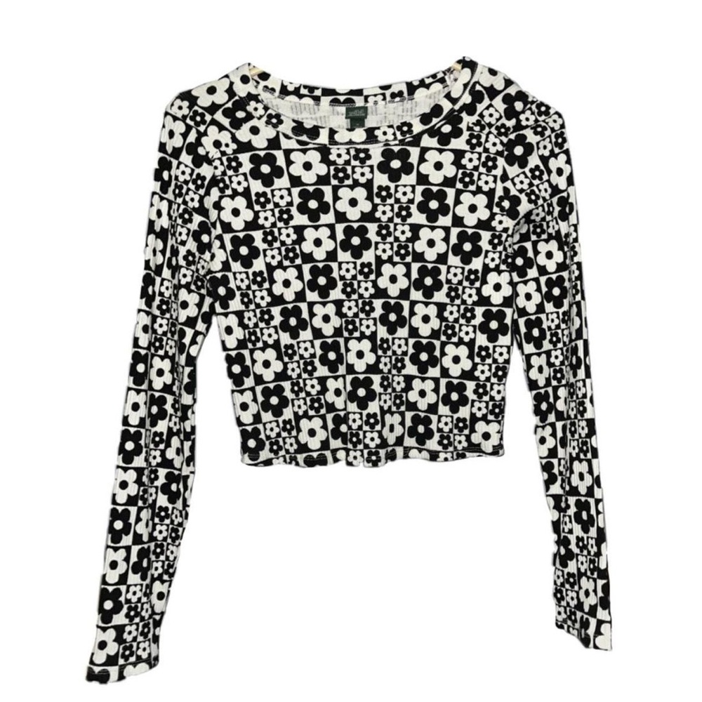 wild fable crop top | XL | black & white